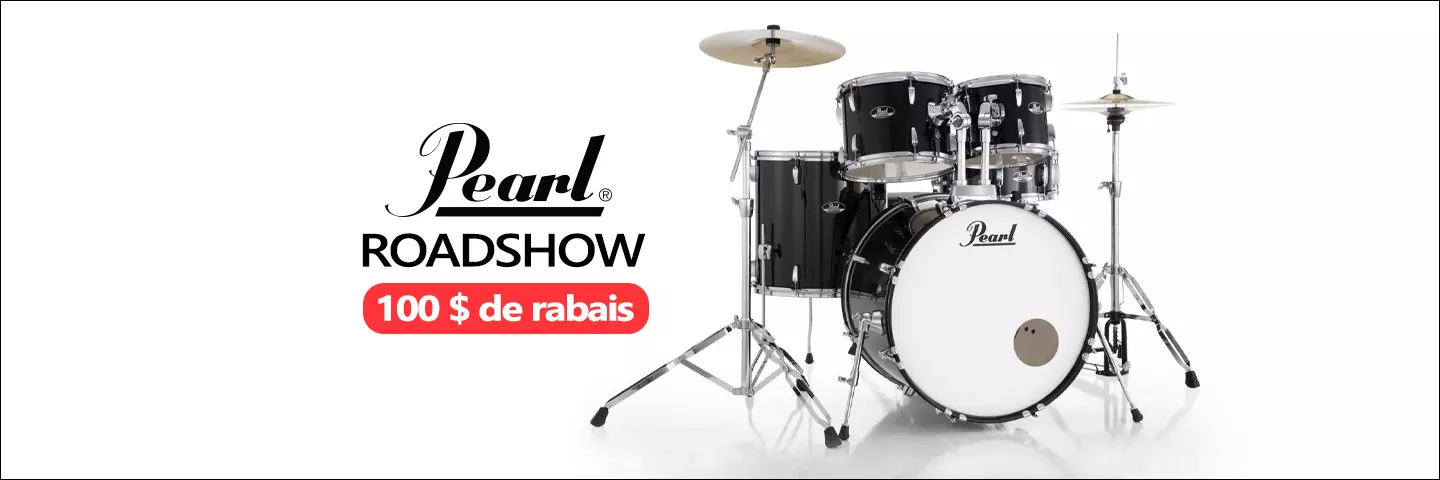 Profitez dune remise de 100 $  lachat dune batterie Pearl Roadshow!